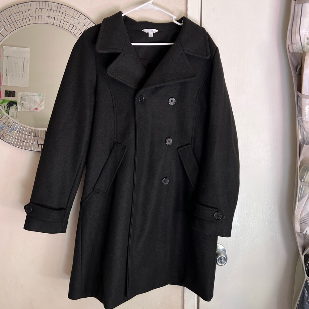 Button down long trench coat